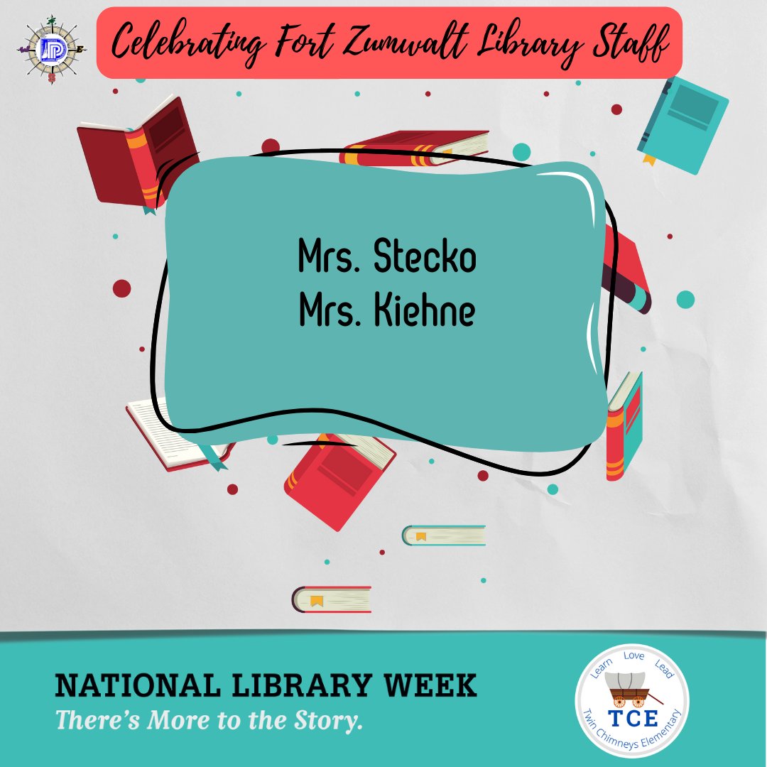 Happy #NationalLibraryWeek! Let's take a moment to celebrate the library staff at Twin Chimneys Elementary! Mrs. Stecko and Mrs. Kiehne make a positive difference each and every day at TCE! <a href="/tce_library/">Mrs.Stecko</a>