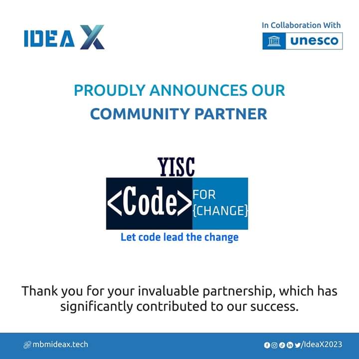 MBMC_IdeaX's tweet image. We are glad to introduce Code for Change as our community partner for IdeaX 2023!!

#IdeaX2023 #IDIL #Preserver #Promote #Revitalize #Hackathon #Tech #UNESCO