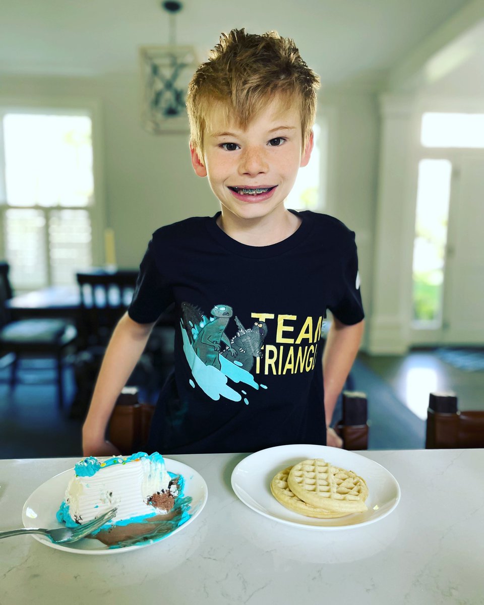 Birthday man today - ice cream cake and waffles for breakfast! He makes me laugh every day and I’m incredibly grateful that I get to be his mom! ❤️ Being a mom is the best job!