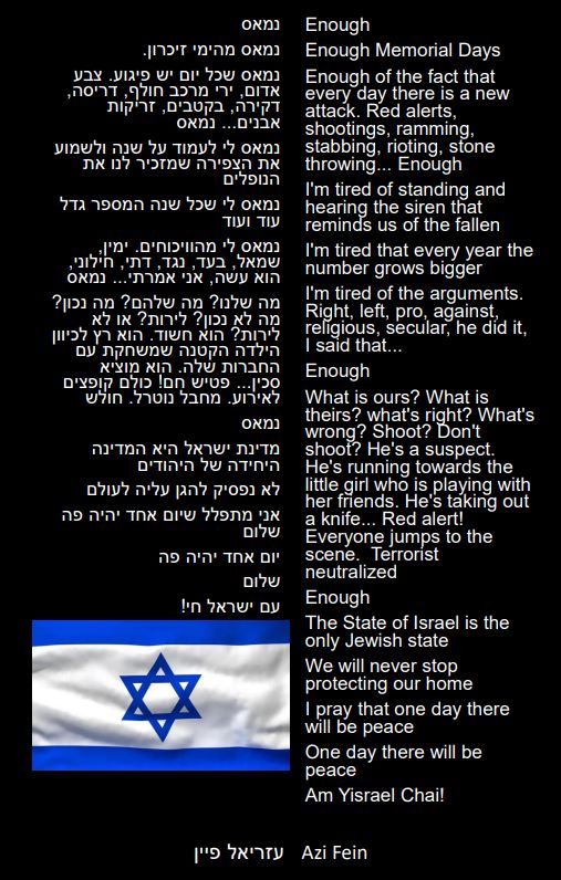 DonnyFein's tweet photo. Beautiful thoughts on this sad day
#israel #remember https://t.co/tqxfJCIcJ8