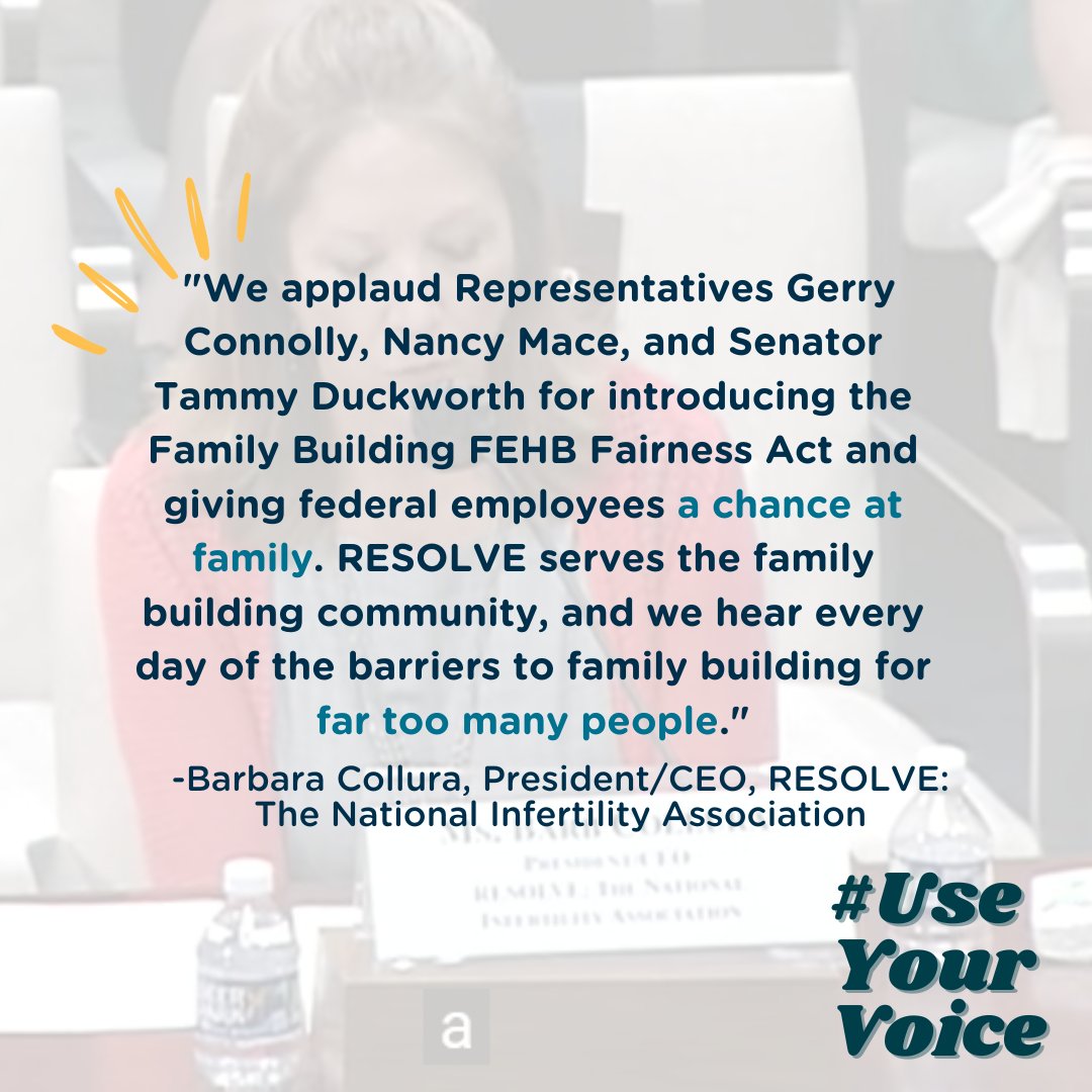 resolveorg's tweet photo. *Breaking News* @GerryConnolly @NancyMace @SenDuckworth have introduced “The Family Building FEHB Fairness Act” which requires @USOPM to cover ART for everyone who received their benefits through the Federal Employee Health Benefits Plan. #UseYourVoice ➡️https://t.co/bMiutDm9Lo https://t.co/QW6zMeVpDH