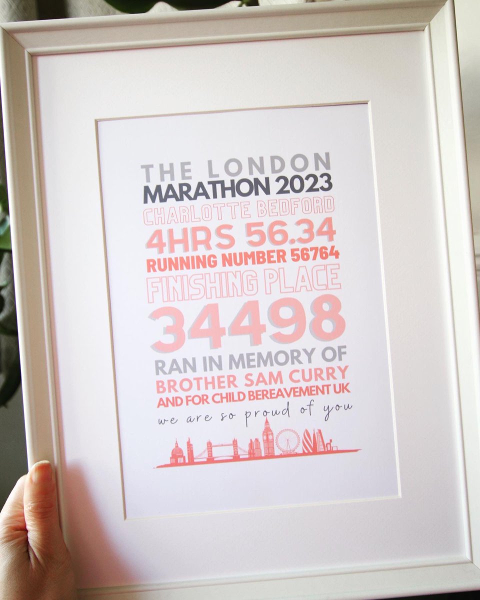 London Marathon personalised prints available etsy.me/3At6YFt #London #LondonMarathon #lomdonmarathon2023 @LondonMarathon