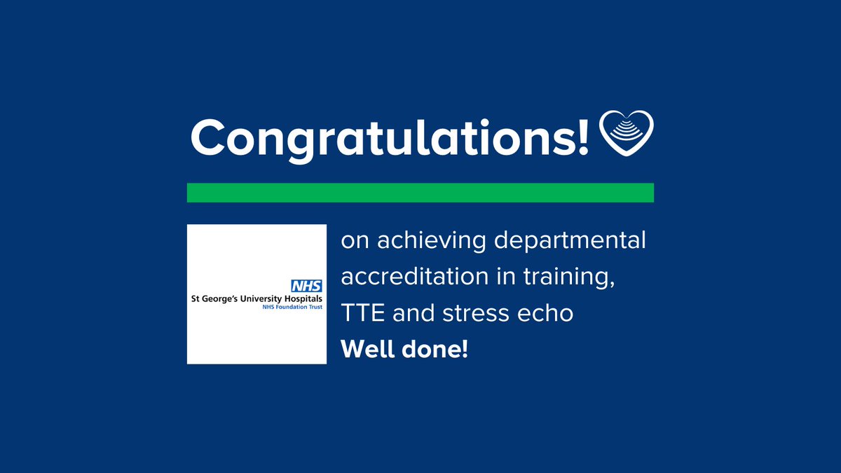 👍Congratulations to @StGeorgesTrust and @STGcardiac for achieving departmental accreditation!