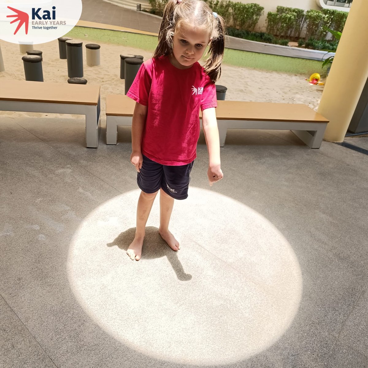 KaiYears's tweet photo. Today, our students enjoyed learning about shadows on #ZeroShadowDay. The highlight of the day was when they ventured outside at 12:15 - 12:17 pm and witnessed the sun directly above their heads in the sky, resulting in the phenomenon of zero shadows! https://t.co/URL4Uf0v0W https://t.co/MyVn0sm0Py