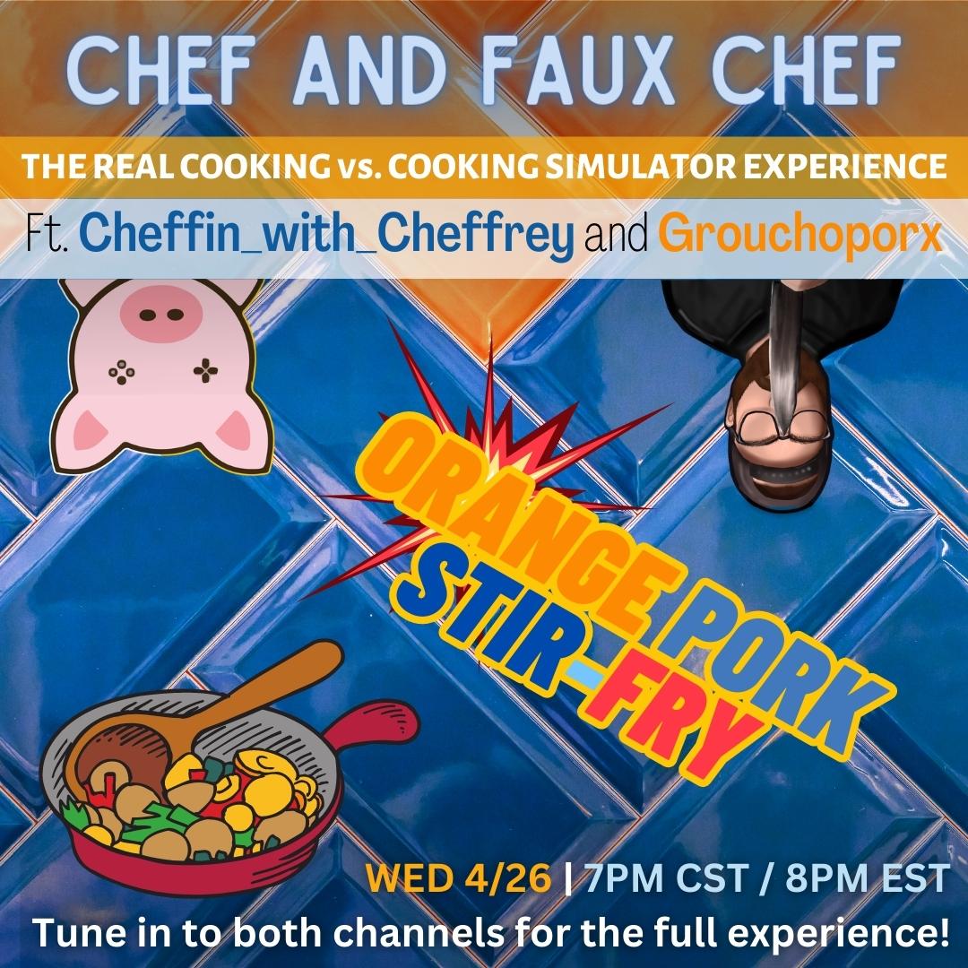 Hold onto your porks everyone, Chef and Faux Chef is BACK!
#chef #cheffauxchef #twitch #cheflife #stirfry #porkstirfry #orangepork #cookingshow #cookingstream #cooking #cookingsimulator #YouTube #twitchchef #twitchtvgaming #twitchstreamer #twitchgirls #cookingstreamer #gamer