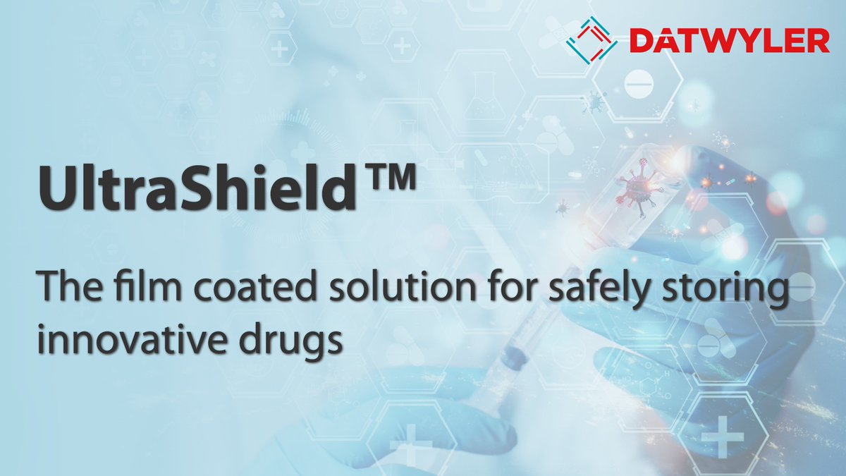 Datwyler is pleased to announce the launch of UltraShield™ - the film coated solution for safely storing innovative drugs. Read our full press release to learn more! datwyler.com/media/news/fil…