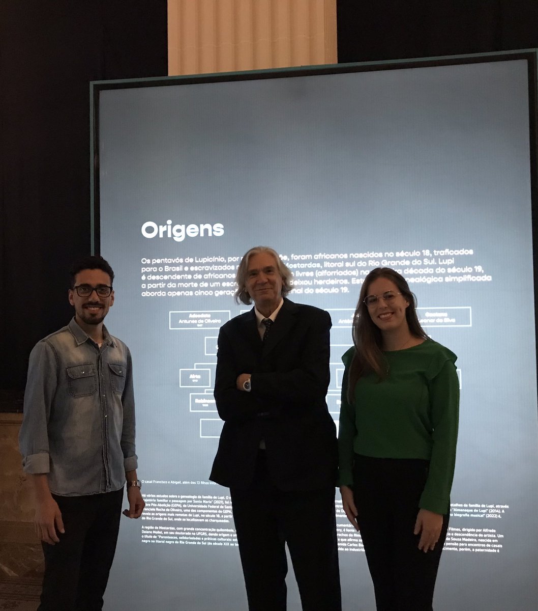 GepaUfsm's tweet photo. Na última terça-feira, no Santander Cultural, em Porto Alegre, Alícia e Guilherme representaram o GEPA como convidados especiais na abertura da exposição “Lupi, pode entrar que a casa é sua” produzida pela Prana Filmes, com curadoria de Carlos Gerbase. https://t.co/UcWmv7x8Nf