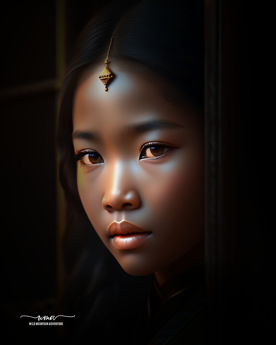 wildMtadventure's tweet photo. Beautiful girl with her delicate features illuminated by the light ray. Her almond-shaped eyes,  framed by long lashes, sparkled in the beams of light that danced across her face. https://t.co/PU6j4h9qPG