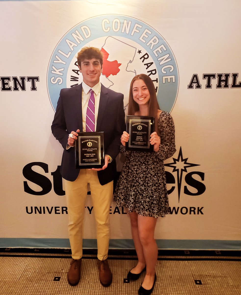 NHPrincipal's tweet photo. Congrats to Sarah Bisson and Patrick Egg for being selected as the NHHS Skyland Conference Scholar Athletes.  #LionPride https://t.co/Id4GP3BJw6