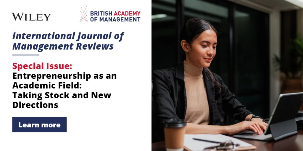 IJMR_BAM's tweet image. IJMR call for papers on entrepreneurship. The special issue aims to fill research gaps re: measurement, entrepreneurial process and new conceptual approaches, among others. @sophiebacq @Dr_MGuerrero

Abstract: 30 July 2023
Manuscript: 29 February 2024

👉  tinyurl.com/bdhrfscb
