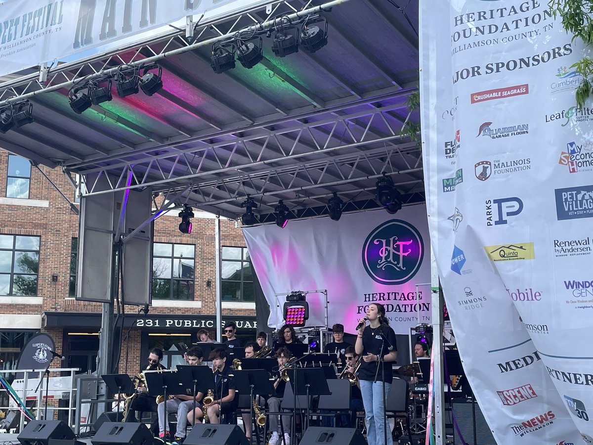 Hands down one of the proudest moments watching members of the TSMS Jazz Band rock at the Franklin Main Street Festival this past weekend. The talent and passion of our students and instructors is amazing, you have to see &amp; hear it to believe it!