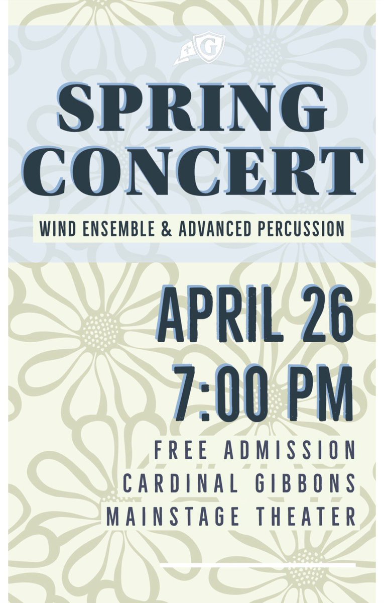 Join us TOMORROW at 7pm in the Mainstage Theater for our Wind Ensemble &amp; Advanced Percussion Concert!