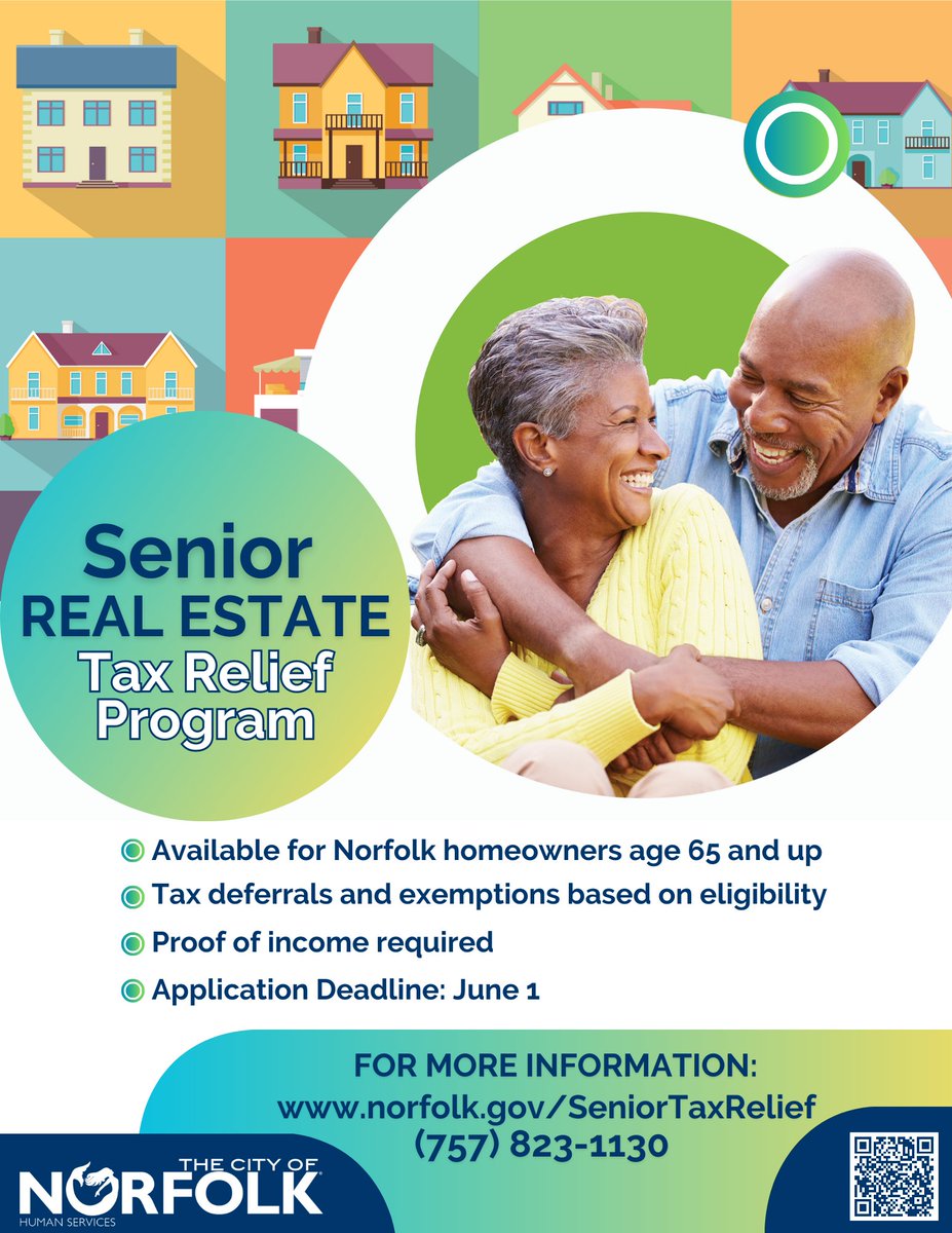 SeniorSSSEVA's tweet photo. Norfolk Residents: Applications are being accepted for the Senior Real Estate Tax Relief Program. Find out more at: https://t.co/25fWca6xzw https://t.co/uulnZqSHB9