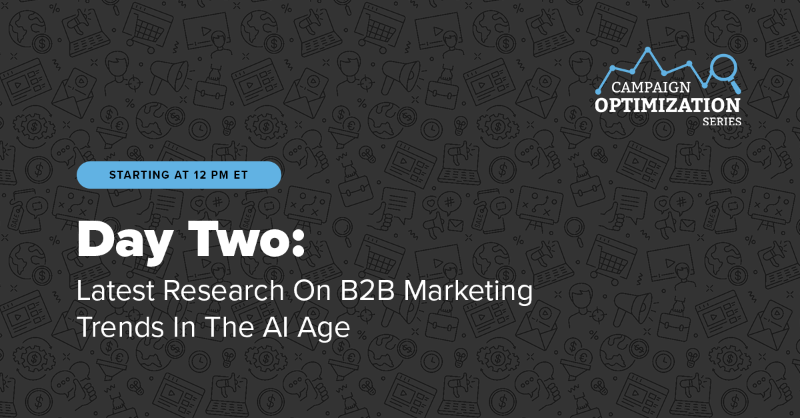 DG_Report's tweet photo. Tune in to #COSeries today as we talk #B2Bmarketing trends in the #AI age & #marketing-attributed revenue with @BlueWhaleRsrch, @VIBriefing & @AmateurishProd.