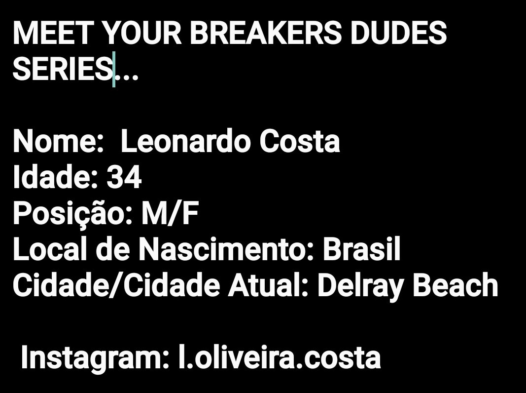 TheBreakersAFC's tweet photo. MEET YOUR BREAKERS DUDES SERIES...

Sponsors: #KGADesign @MarketableSport @DajCentral @DAJ_Group @DAJ_Logistics @Melvie_Express @LeAkeMoves

@PBPSports @ESPNWestPalm @Deportes760 @WPTV @CBS12 @WPBF25News @FOX29WFLX @KLV1063 @TheoDorseyTV @JoshOnAir @TheKeliFerguson @TyreeSmithTV https://t.co/uafWCIsxTQ