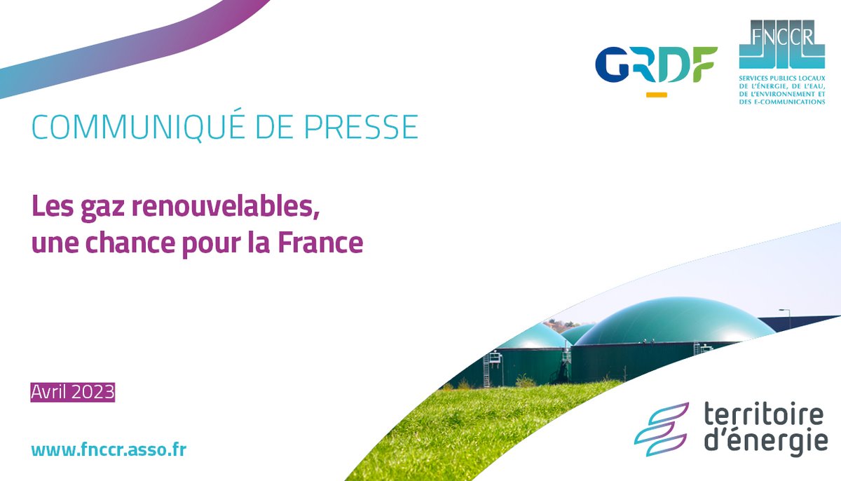 [#presse] 📑

La <a href="/fnccr/">FNCCR</a> et <a href="/GRDF/">GRDF</a> réaffirment l’importance stratégique du #gaz et des gaz renouvelables dans un mix énergétique équilibré au profit de la #décarbonation du pays et de la création de valeur dans les #territoires. 🌍

La <a href="/fnccr/">FNCCR</a> et ses #collectivités adhérentes sont