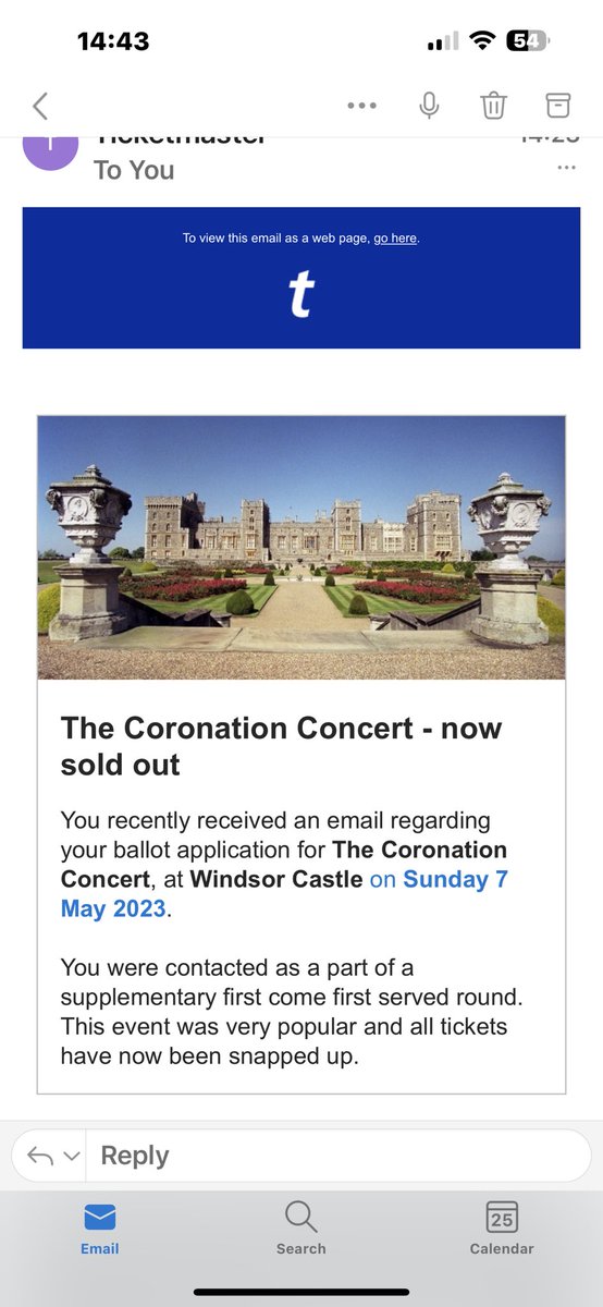 princessdisney3's tweet photo. @Ticketmaster @RoyalFamily #CoronationConcert #coronation why do this if there are not I keys to have when you accept the tickets !!!! https://t.co/5vpRubjIFS