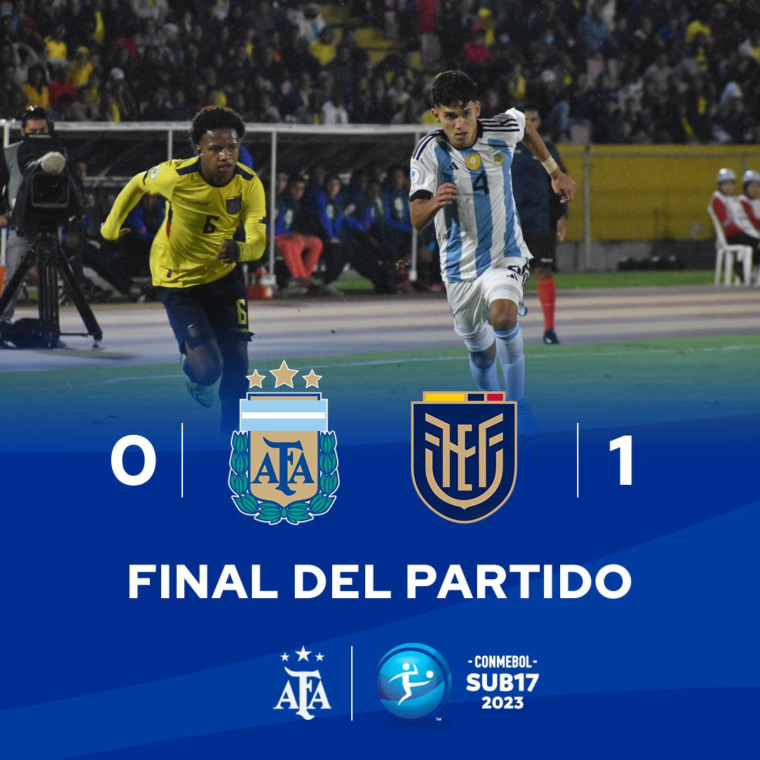 Argentina va Ecuador
Sería la primer derrota de los pibes tras una buena racha,el gol de Ecuador lo convirtió kendry Paez en el minuto 6 del pt