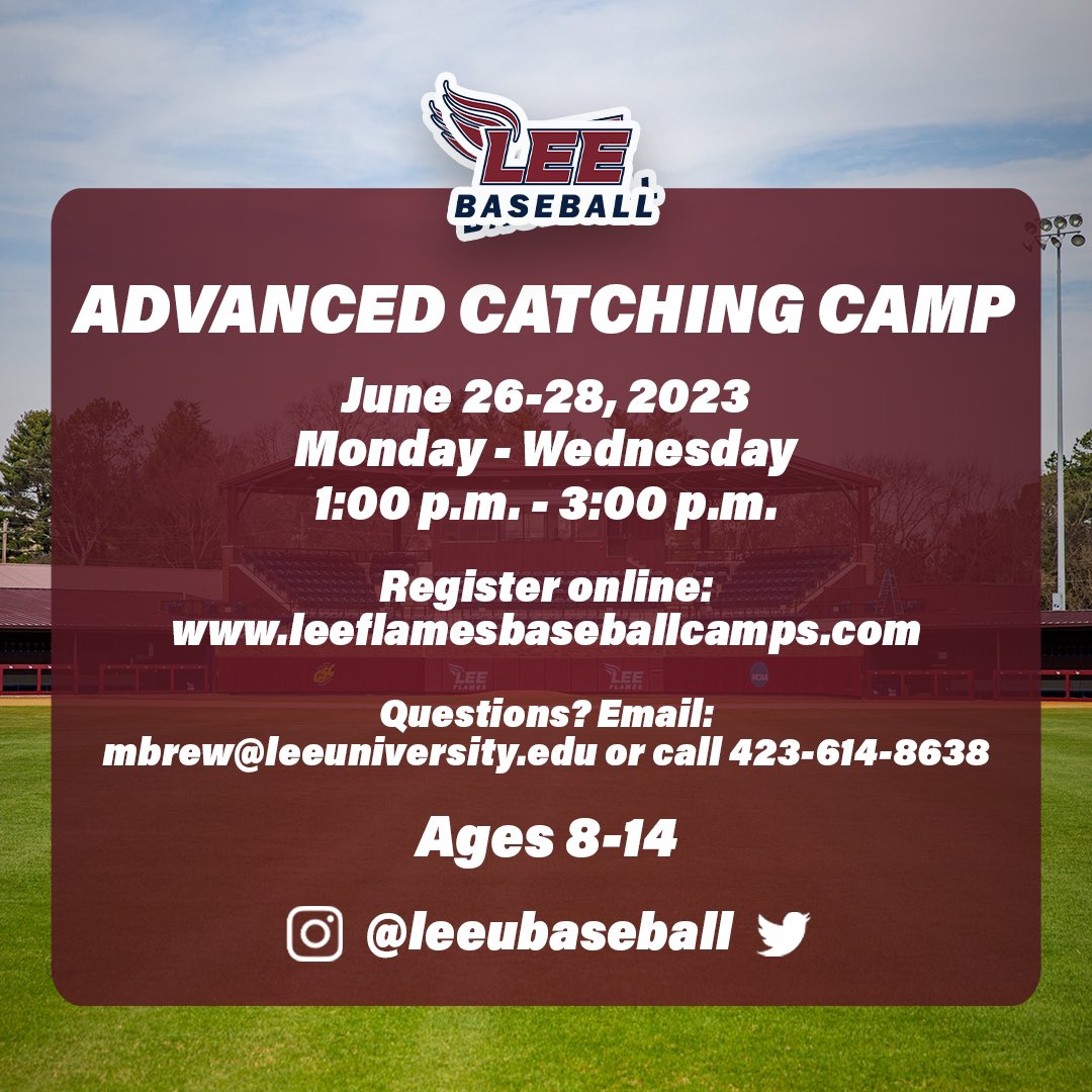 We’ve got youth camps for ages 5-14. Need a tune-up? want advanced instruction? or just a beginner wanting to learn…we have a camp for all of you!  always a $20 discount for all <a href="/BCPRsports/">Bradley Parks</a> participants. Just use code Lee20 for the June 5-8 camp. #FiredUp