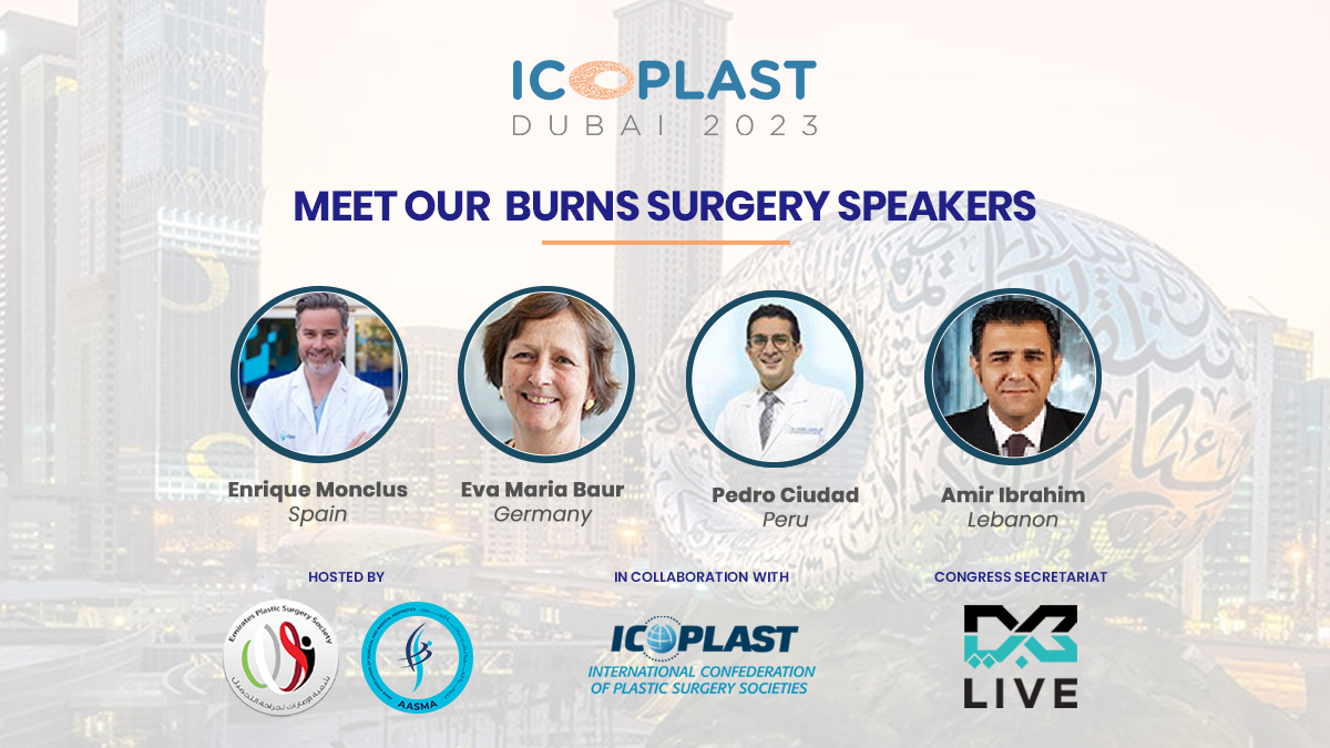 Our plastic surgeons are revolutionizing the field of burn care. Join us at #icoplast2023 as we explore the cutting-edge techniques of microsurgery in burn reconstruction, and the many ways that it can help patients achieve better outcomes and quality of life.

Register now!