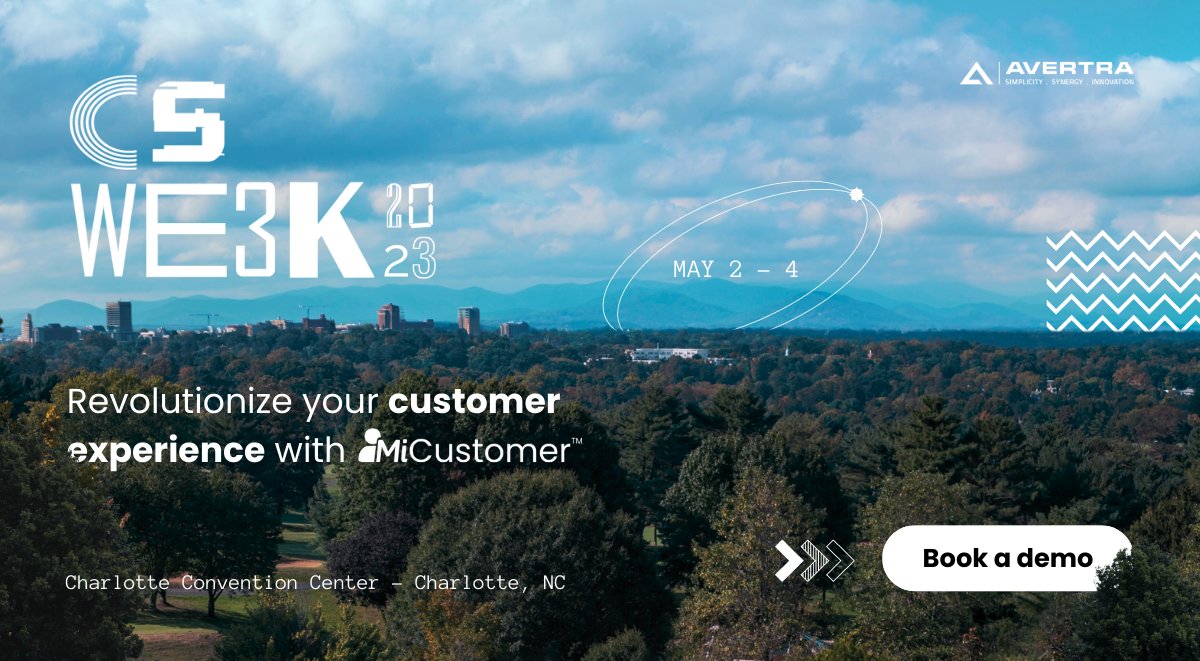 🌊 Ride the wave of innovation this May at @CSWEEK and witness our #MiCustomer #DXP live in action.

It's time to transform your #utility team and empower your #customers by infusing a people-first approach into every #digital aspect.

Ready, set, Demo! 👉 bit.ly/3L9mMSR