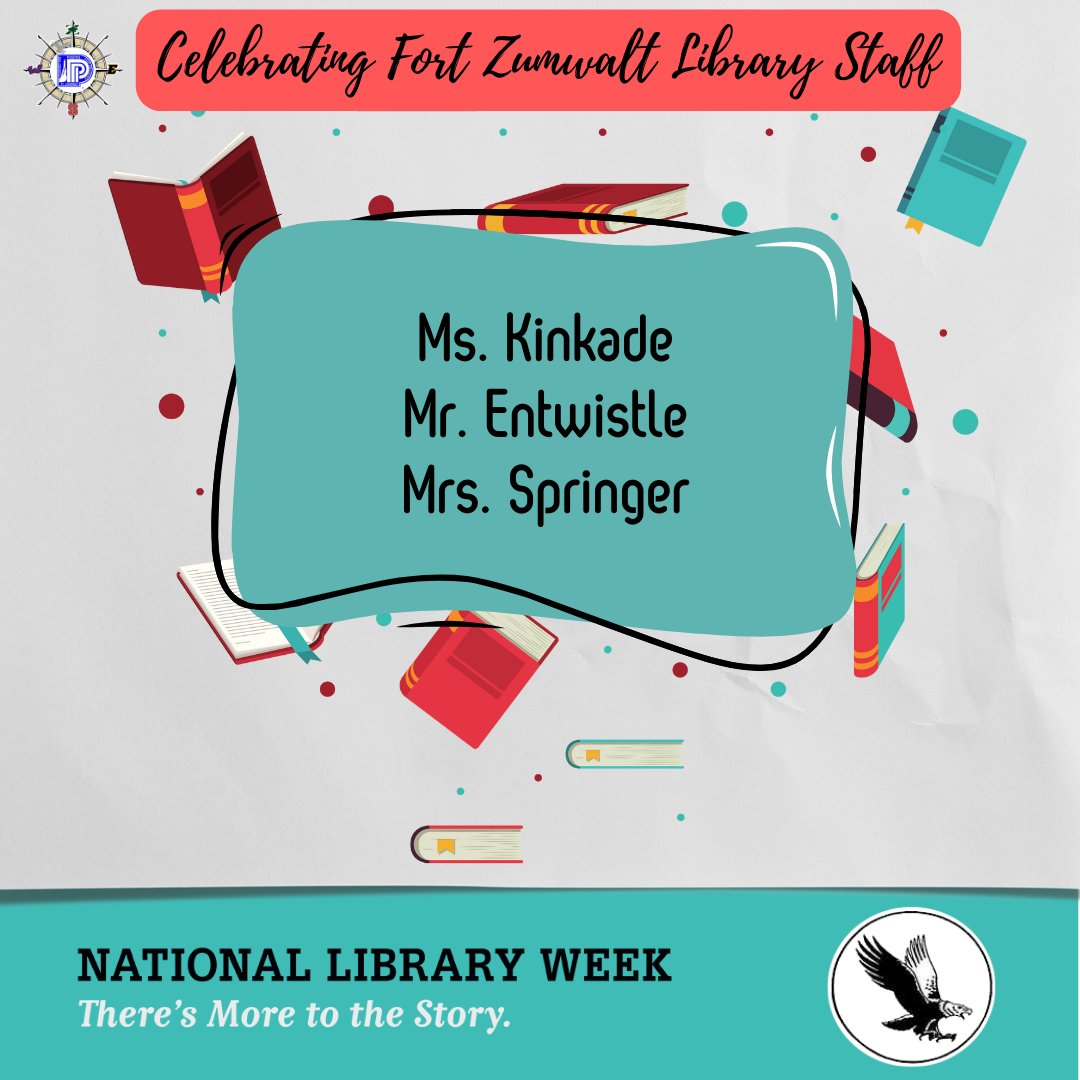 The library staff at Progress South Elementary deserves a shout-out for #NationalLibraryWeek! Thank you to Ms. Kinkade, Mr. Entwistle, and Mrs. Springer for making a difference for your students and staff. <a href="/zumprogress/">Progress South</a>