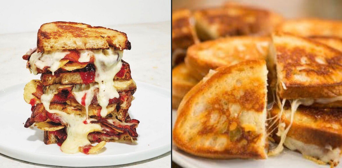 It’s grilled cheese Tuesday <a href="/Osborn370/">Osborn370</a>’s #hepcatcoffee! Come indulge in these melty offerings composed by #terryjohnzila. 🤤

#stpaul #restaurant #saintpaul #grilledcheese