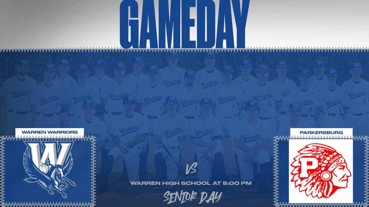 🚨GAMEDAY🚨

WARREN WARRIORS VS PARKERSBURG HIGH SCHOOL

COME SUPPORT OUR WARRIORS TONIGHT ON SENIOR NIGHT

⏰4:45, WARREN HIGH SCHOOL