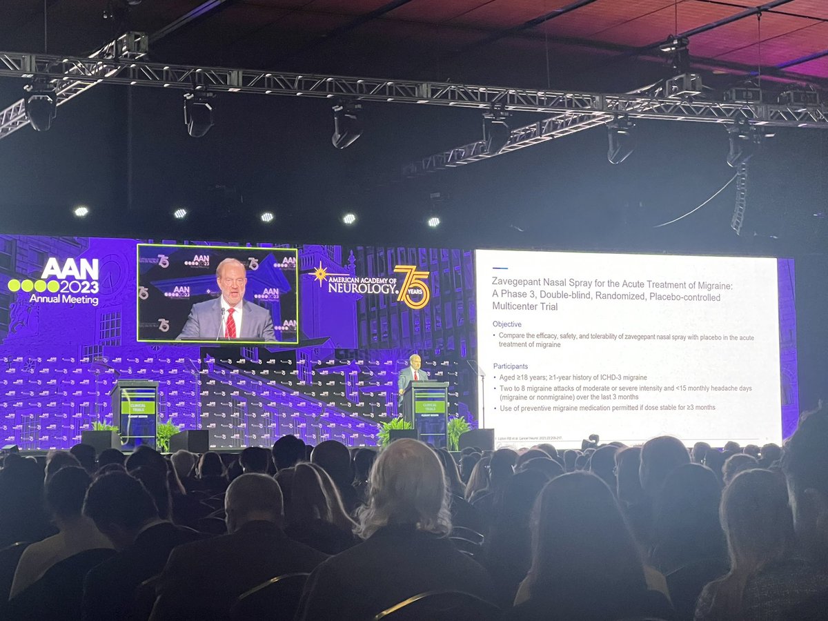 Jessica Gautreaux, MD, FAAN, FAHS (@jgautreauxmd) on Twitter photo Yet another #AANAM meeting with a new treatment for migraine presented in the plenary sessions as Dr. Richard Lipton presents the results from zavegepant trials! What a time to be a #Headache #Neurologist! <a href="/AANmember/">American Academy of Neurology</a> Yet another #AANAM meeting with a new treatment for migraine presented in the plenary sessions as Dr. Richard Lipton presents the results from zavegepant trials! What a time to be a #Headache #Neurologist! <a href="/AANmember/">American Academy of Neurology</a>