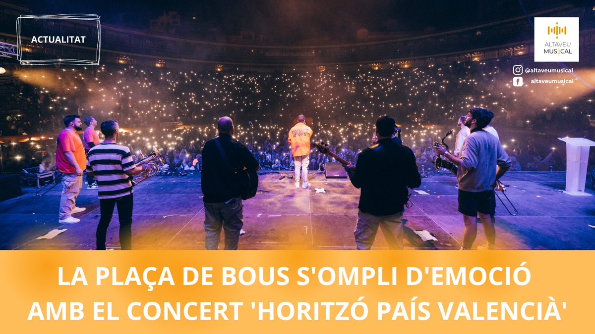 ✊ La Plaça de Bous s’ompli d’emoció amb el concert ‘Horitzó País Valencià’

🧑‍🎤 La festa, organitzada per <a href="/AccioCulturalPV/">Acció Cultural del País Valencià</a> , ha comptat amb l’actuació de <a href="/JRNadal/">Josep Nadal</a> i Àlex Seguí, @LaFumigaBand, <a href="/socesther/">ESTHER</a> o <a href="/Colomet22/">Colomet</a> 

Més a 👉 bit.ly/443RLby
