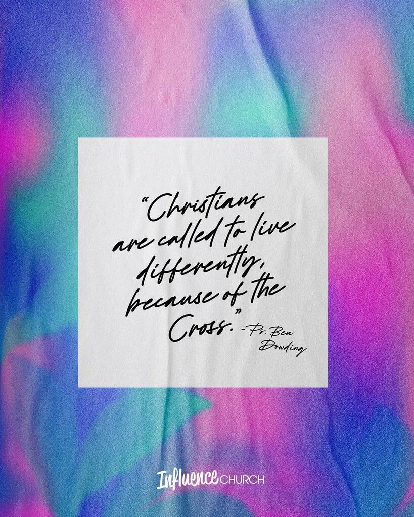 This month Ps Ben unpacked the significance and power of Easter. Encouraging us to “Live differently, because of the cross.”

#influencechurch instagr.am/p/CrdhKoQsC1g/