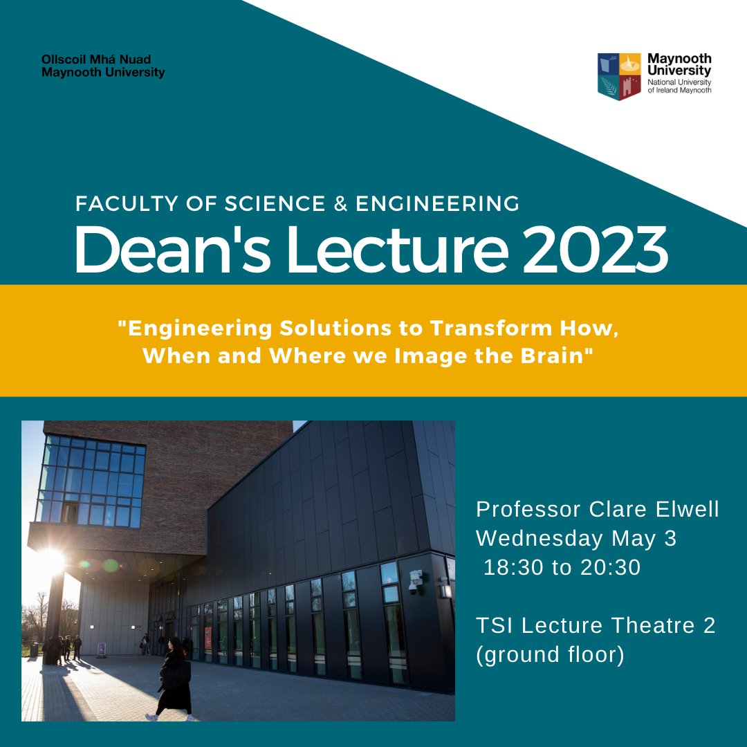 Maynooth University Graduate Studies (@mu_postgrad) on Twitter photo Maynooth University is
delighted to welcome Professor Clare Elwell to the
campus give the 2023 Faculty of Science and
Engineering Dean's Lecture.
More information 🔗bit.ly/442HoVb
<a href="/MU_Physics/">Maynooth University Physics</a> <a href="/MaynoothEEng/">MU Engineering</a> <a href="/MaynoothChem/">Maynooth University Chemistry</a> Maynooth University is
delighted to welcome Professor Clare Elwell to the
campus give the 2023 Faculty of Science and
Engineering Dean's Lecture.
More information 🔗bit.ly/442HoVb
<a href="/MU_Physics/">Maynooth University Physics</a> <a href="/MaynoothEEng/">MU Engineering</a> <a href="/MaynoothChem/">Maynooth University Chemistry</a>