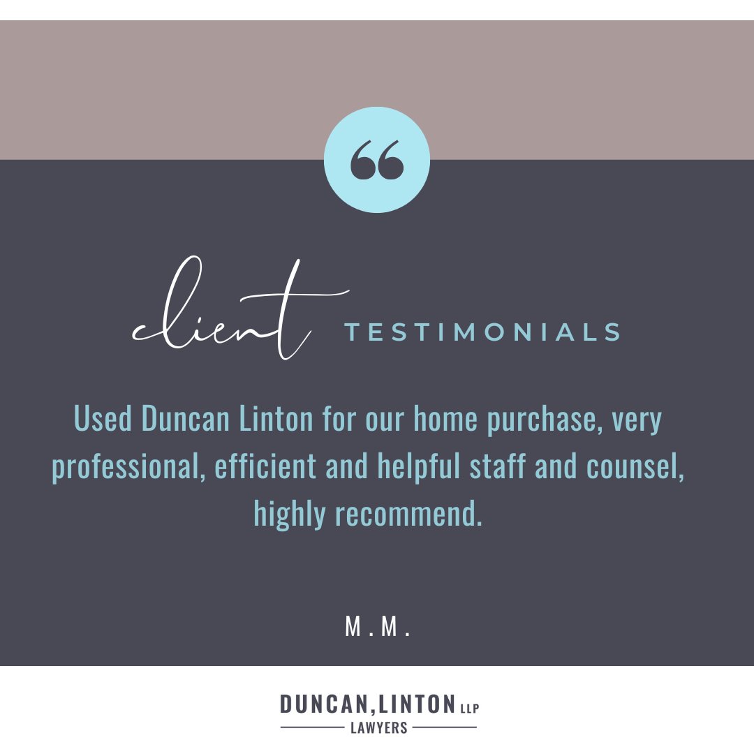 DuncanLinton's tweet photo. At Duncan, Linton LLP our real estate lawyers provide personalized, tailored legal guidance specific to the needs of each of our clients.

Book a consultation to find out more about our real estate service: https://t.co/7hjK8hdKha | 519-886-3340

#realestatelaw #waterloo https://t.co/Oc51v0FOjQ