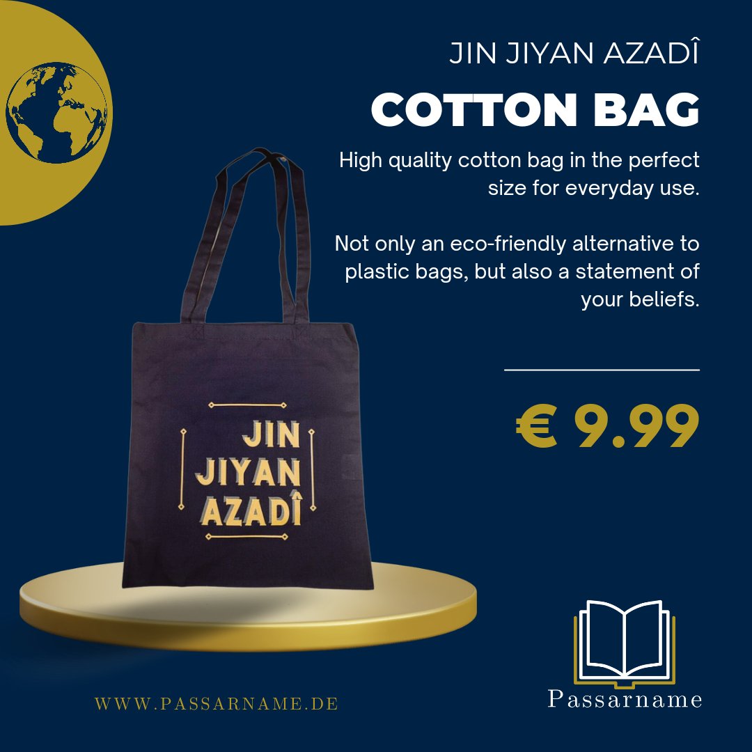 Passarname's tweet photo. 🇩🇪
Wir wurden seit Newroz gefragt wann der Baumwollbeutel auch in unserem Onlineshop erhältlich ist.
Nun haben wir unser Versprechen eingelöst!
🇬🇧
Since Newroz we have been asked when the cotton bag will also be available in our online shop.
Now we have kept our promise! https://t.co/xRn5974BxI
