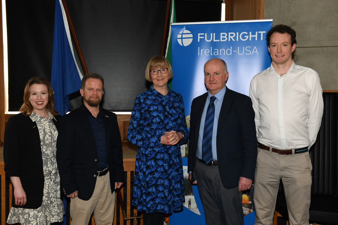Maggie_Cusack's tweet photo. Delighted to welcome @Fulbright_Eire @DaraMFitzgerald to @MTU_ie Bishopstown campus today. Many opportunities for students &amp; staff in study, teaching &amp; research #OurSharedFuture https://t.co/qfOMTfeCts