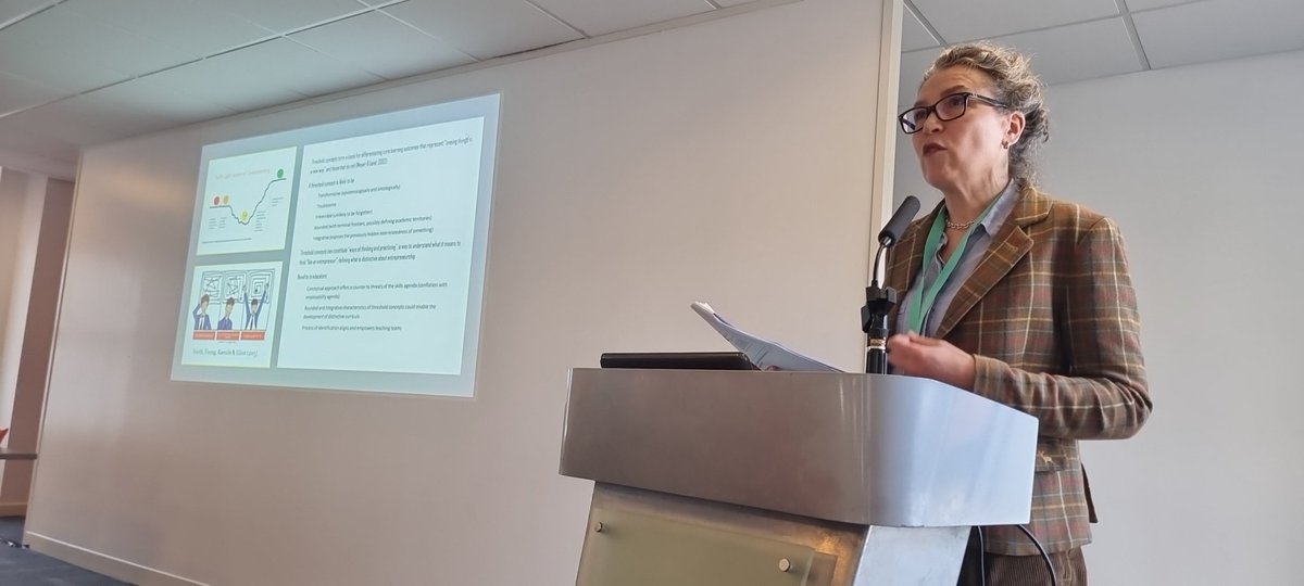 S_J_Norton's tweet photo. Lucy Hatt of @uni_newcastle highlighting the challenge of definitions and language and using #ThresholdConcepts for the #3Es #EmpSymp23 https://t.co/Npwjrwgqpf
