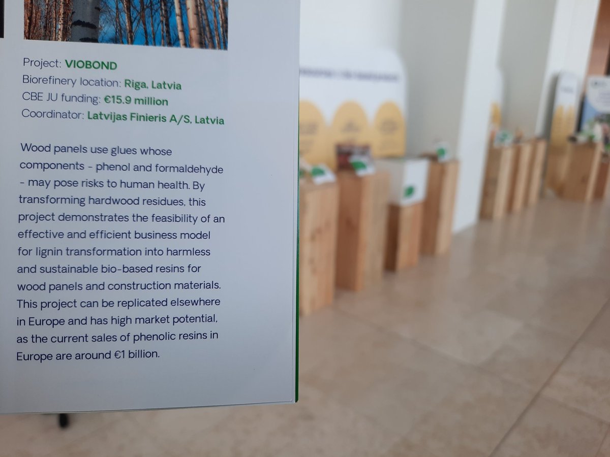 Martins_Kr's tweet photo. 🇱🇻 is taking part in 🇪🇺 Circular Bio-based Europe Joint Undertaking, with a project #VIOBOND on harmless and sustainable bio-based resins for wood panels and construction materials coordinated by Latvijas finieris. @CBE_JU stand in the margins of #AGRIFISH council in Luxembourg. https://t.co/civgfLoKb5
