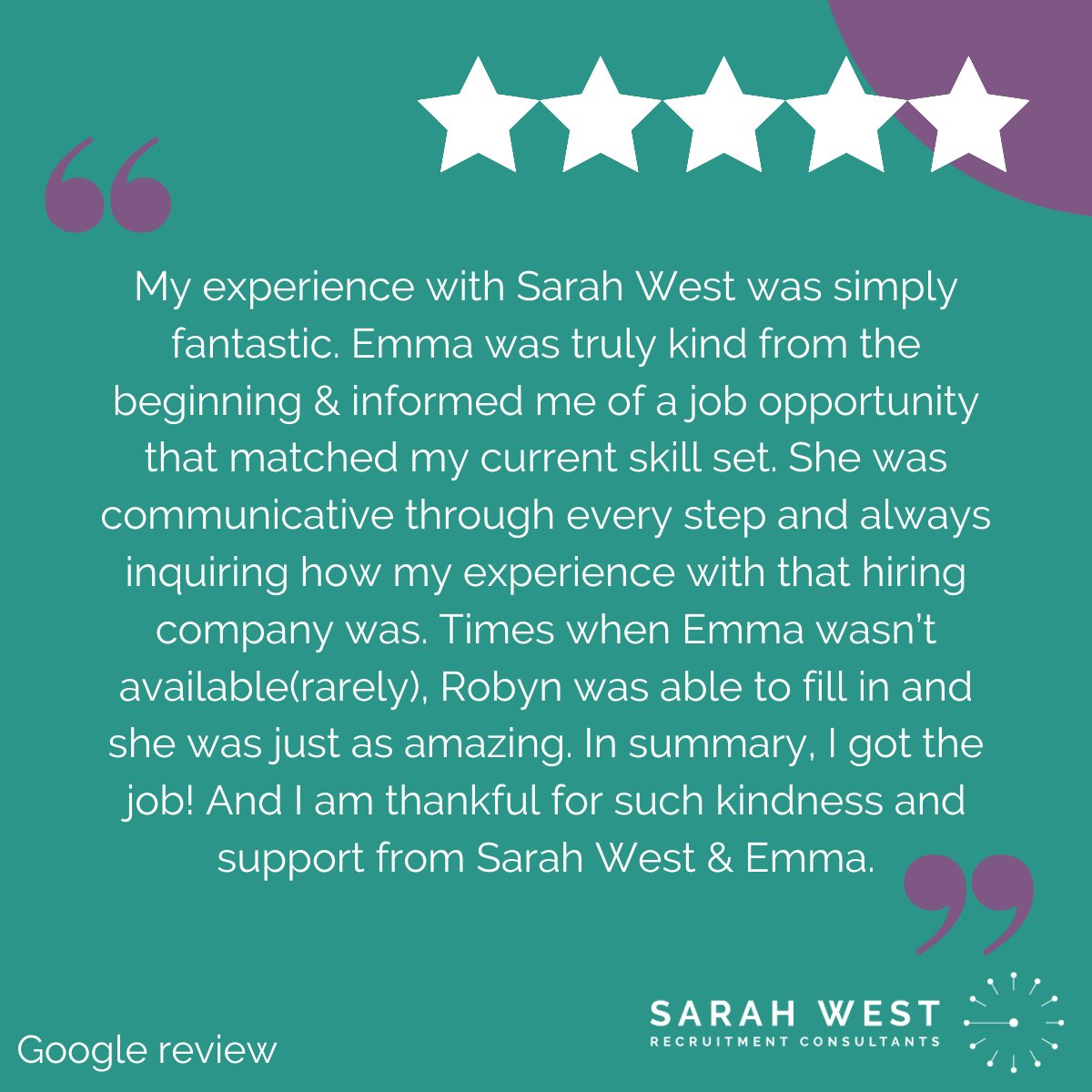 Sarah West Recruitment tweet media