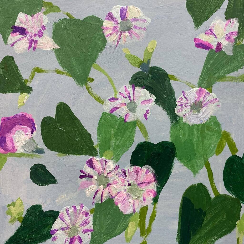 #morningglory #paintingsketch #floralpainting #pattern #colour #gardenflowers @clockworkstudiosse5 instagr.am/p/CrdexEPo2x_/