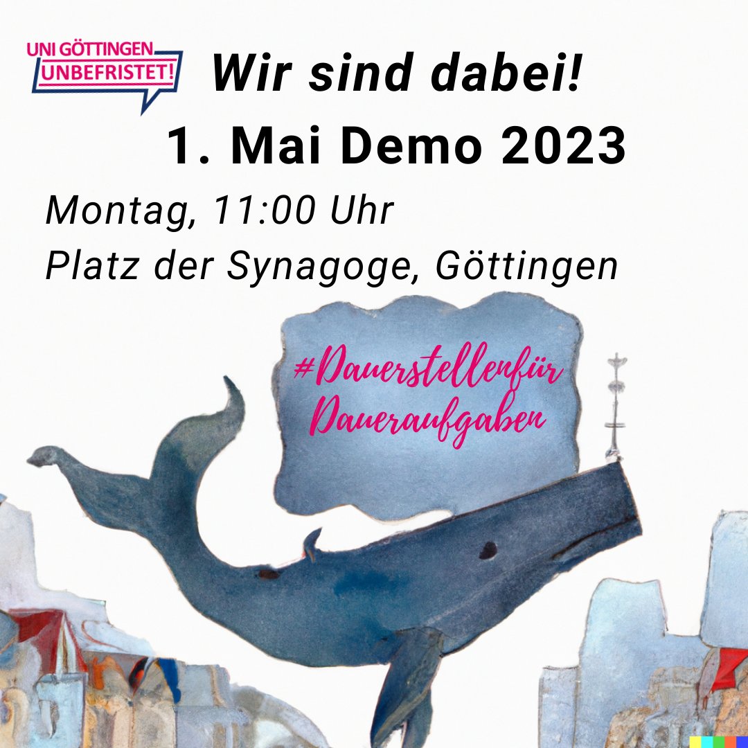 GoeUnbefristet's tweet photo. In der #Walheimat Göttingen gehen wir am #1Mai2023 wieder für #DauerstellenfürDaueraufgaben auf die Straße! Seid dabei! https://t.co/uBoS4O6D5H