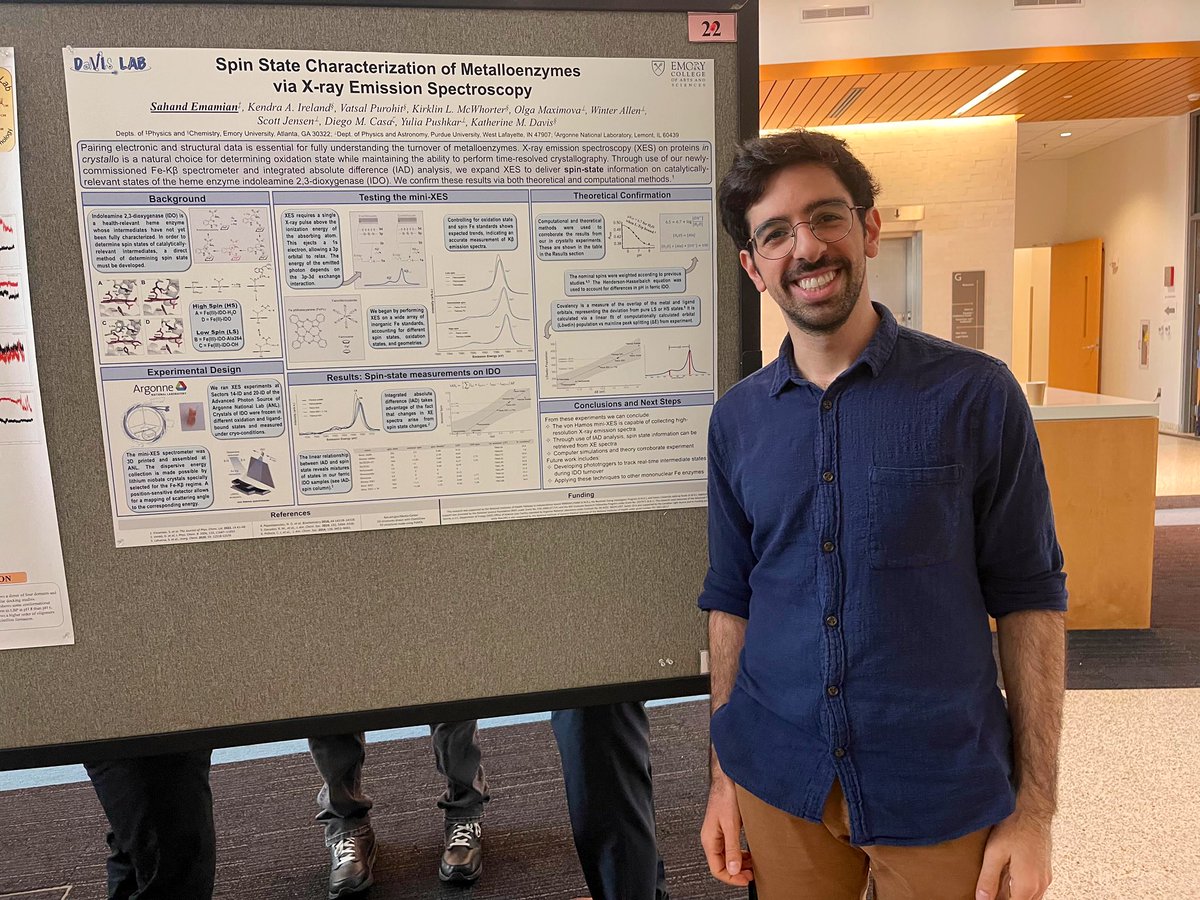 The_Davis_Lab's tweet photo. We had a great time at the 13th annual Southeast Enzyme Conference this weekend at Georgia State!! Our own @Sahandy_man even took first place in the poster sessions!🎊🏆 https://t.co/inuW3UrJNE