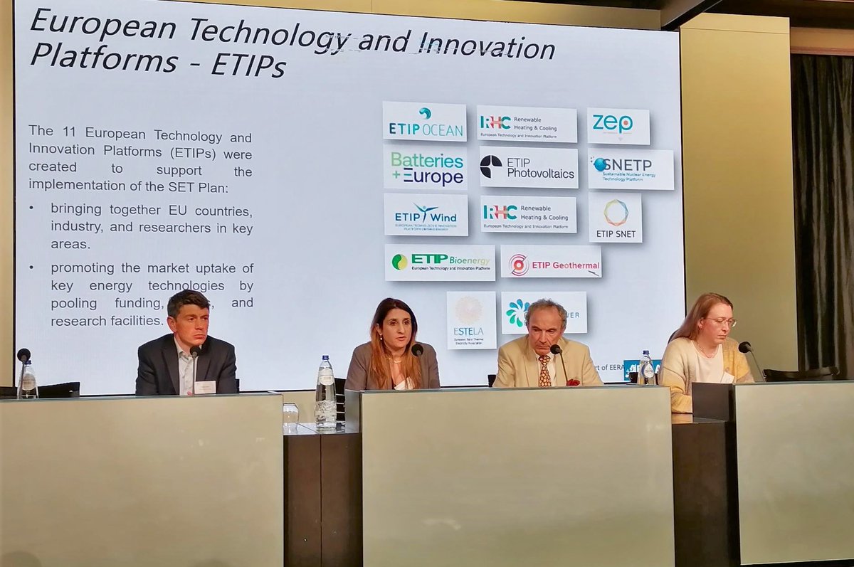 Energy4Europe's tweet photo. Today, at Brussels #HydropowerDay 2023, #ETIPSNET Coordinator Maria Laura Trifiletti discussed how the #ETIPsFORUM can contribute to the #SETplan revision striking a balance between cross-cutting and ETIPs’ technology-specific topics 🤝 https://t.co/c7gI5HEsdo