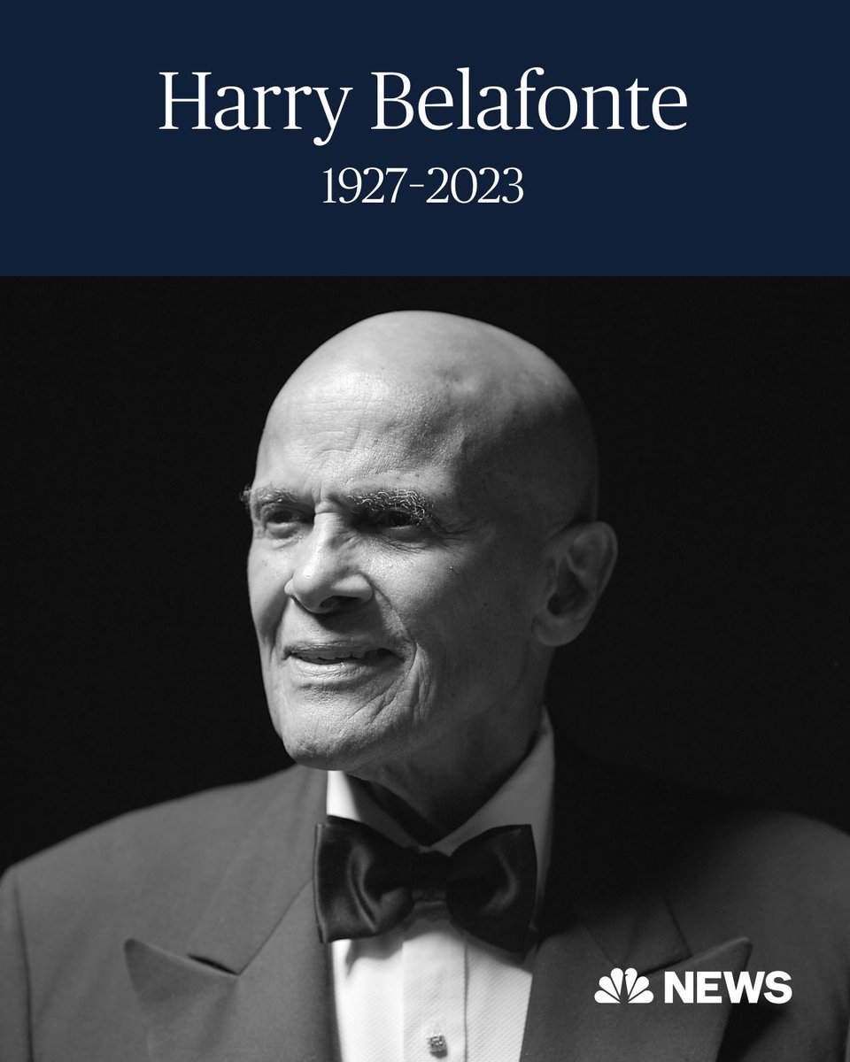 BREAKING: Harry Belafonte, singer, actor and civil rights champion, has died at 96. nbcnews.app.link/ImhCezhShzb