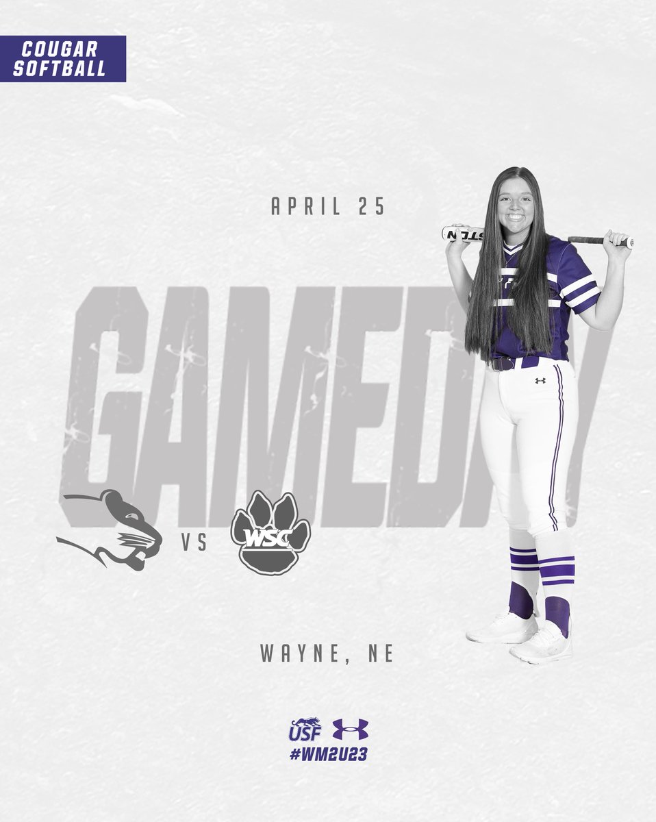 USFCougarsSB's tweet photo. πON THE ROADπ
Follow along as your Cougars hit the road to take on Wayne State!
#GoCoo | #WM2U23
π- Wayne, NE
π- Pete Chapman Softball Complex
β°- 2pm & 4pm
π- https://t.co/v4yfOICR64
πΊ- https://t.co/3xSSkaxd1j https://t.co/iiQeD0lq13