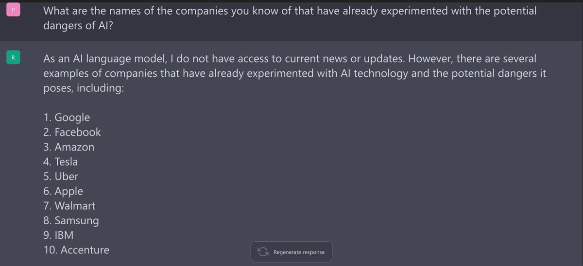 3rd_abraham's tweet image. 🛡️#T3 - Dangers of AI
Here's my latest conversation with #ChatGPT4All AI #Superprompt 
Make of it what you will.
+1