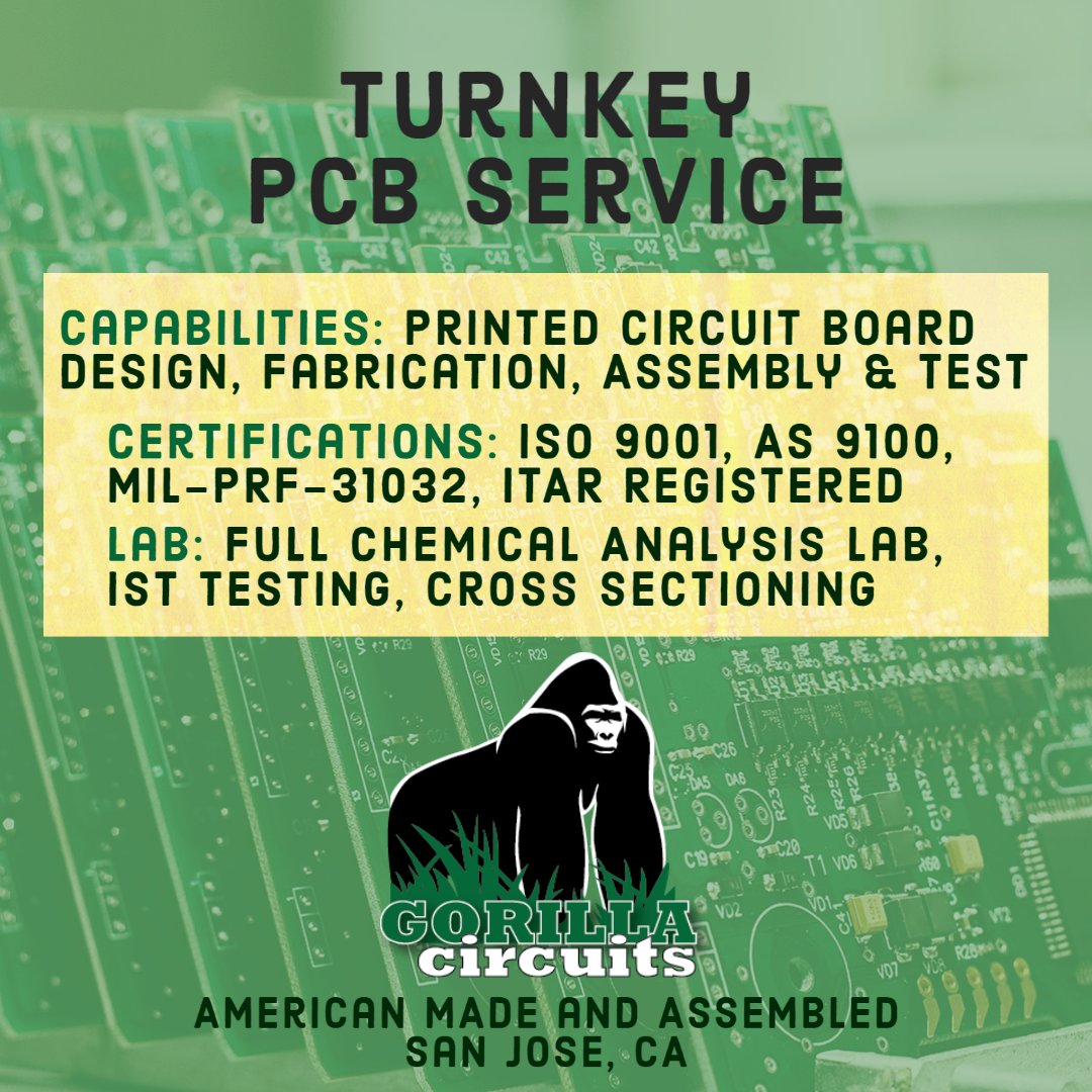 GorillaCircuits's tweet image. Turnkey USA #PCBFabrication and Assembly! Learn more about our Assembly capabilities below. 🦍

ow.ly/fq0y50NK0WS

#pcbassembly #electronics #eleictricalengineer #hardware