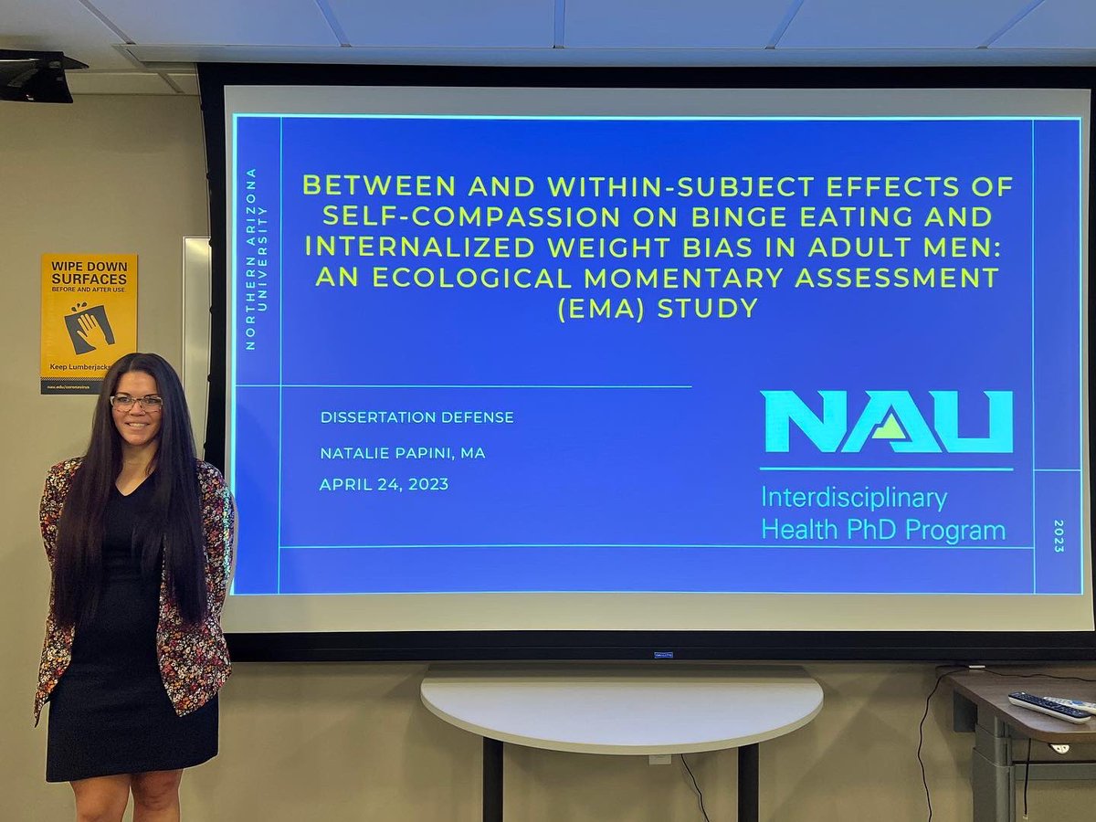 nataliep310's tweet photo. I’m officially Dr. Papini 🎉🥹 I defended my dissertation yesterday, just in time before the @BehavioralMed conference in PHX this week! Endlessly grateful to my incredible mentor, Gigi Lopez and amazing committee Dr. Tyler Mason, Dr. Laura Noll &amp; Dr. Lynda Ransdell! 🎓👩🏻‍🎓 https://t.co/jKW5CEGpVn