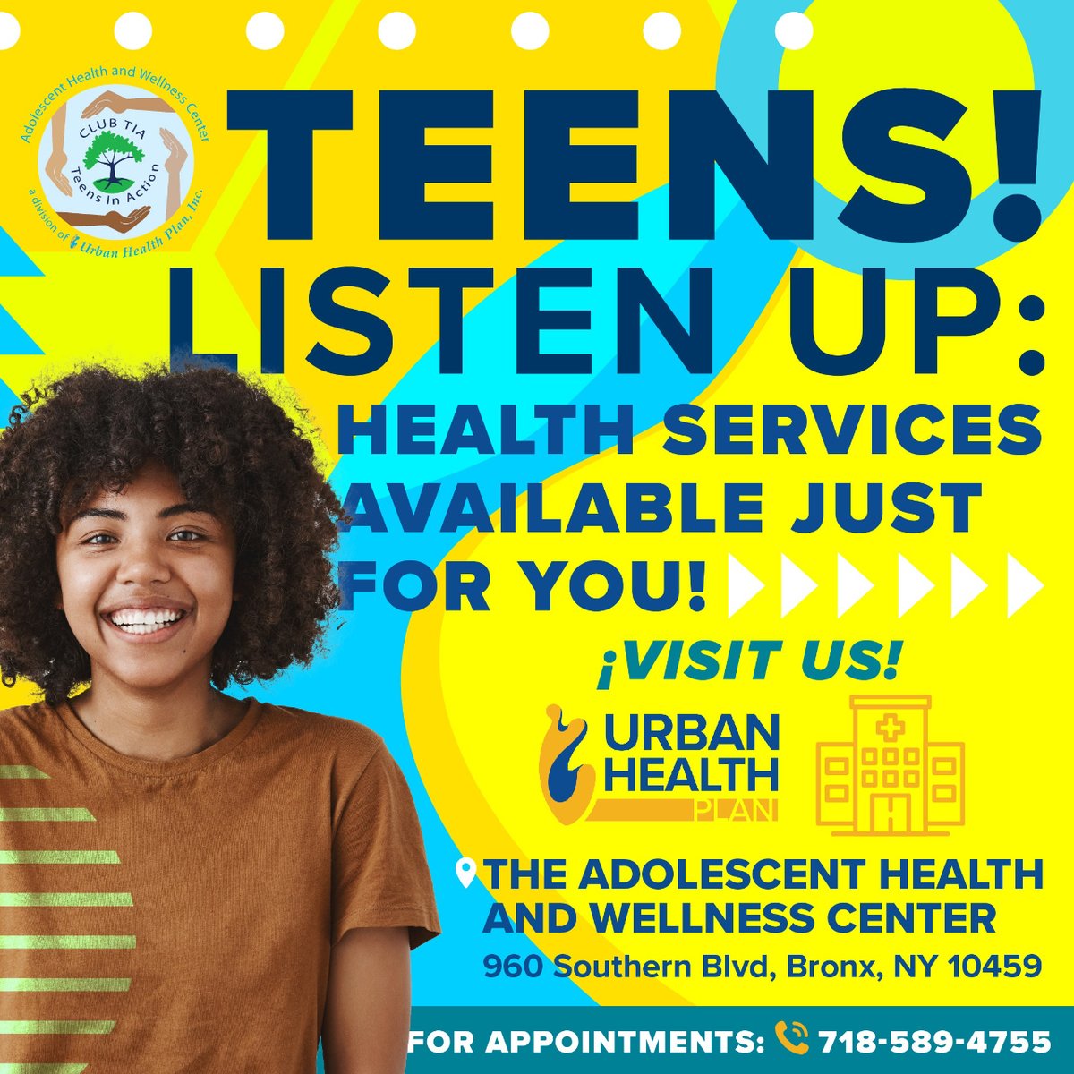 UHPClubTIA's tweet photo. It's Every Kid Healthy Week! #ClubTIA, with support from Urban Health Plan and their Adolescent Health Center, promotes healthy habits among children and families. We're committed to helping our future generations lead happier, healthier lives! 🌱🏃👧🏽👦🏻 https://t.co/HOiZtS3kxJ