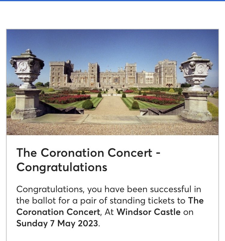 WorldOfJoT's tweet photo. @TicketmasterUK Then why use this heading! Really poor, this should have been made clear in the initial email. How many people were sent the initial
Email in comparison to tickets available? #CoronationConcert https://t.co/sj1HDsGlnt
