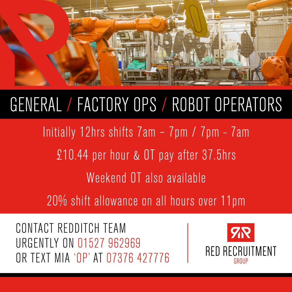 RedRecruitment4's tweet photo. Check out our latest vacancy...
#recruitment #careers #redditch #redditchjobs #redditchcareers #factoryoperatives #operativeswanted #midlandsjobs #ukjobs https://t.co/ckitXLjCKu